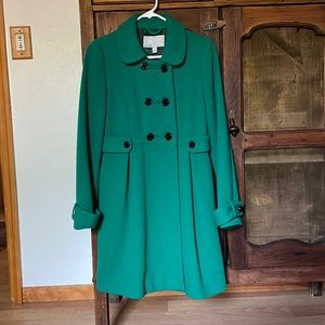 Wool blend pea coat fully lined